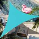 10' x 10' x 10' Turquoise Triangle Sun Shade Sail Canopy Durable Fabric UV Block Awning Custom
