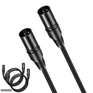 XLR Male to Male 10Ft 2 Pack,Professional Balanced Microphone XLR Cables, Extension Mic Cable Cord with 3-Pin (10Feet)