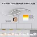 23.62 inch Modern Bathroom Vanity Light Brushed Nickel Lights Fixtures Dimmable 5CCT Led Bathroom Light Fixture Over Mirror Modern Wall lamp for Cabinet Hallway