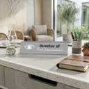 Director of First Impressions, Silver Frame Desk Sign (2x8)