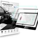 Carwiner Matte Screen Protector Compatible with 2021-2023 Tesla Model 3 and 2021-2024 Tesla Model Y 15" Center Control Touch Screen Navigation Tempered Glass Accessories 9H Anti-Glare