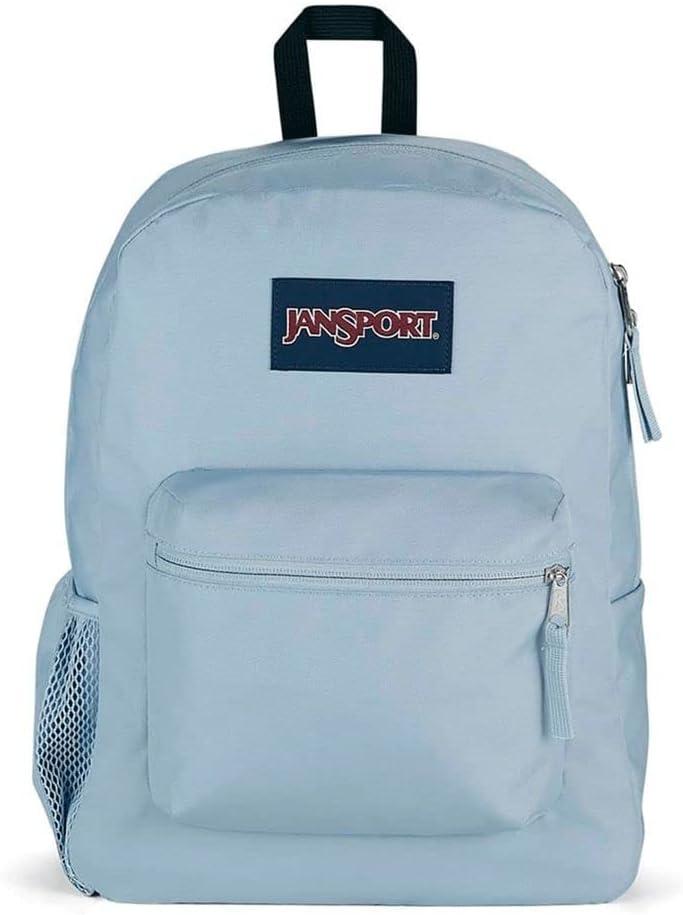 JanSport Cross Town Backpack 17" x 12.5" x 6" - Simple Bag for Everyone with 1 Main Compartment, Front Utility Pocket - Premium Class Accessories - Blue Dusk, One Size