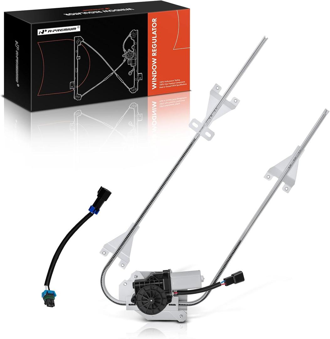 A-Premium Electric Power Window Regulator with Motor Compatible with International 5000, 5500i, 5600i, 5900i, 9200 SBA, 9200i SBA, 9400, 9400i SBA, 9900i SFA, 9900ix SFA, Front Left Driver Side