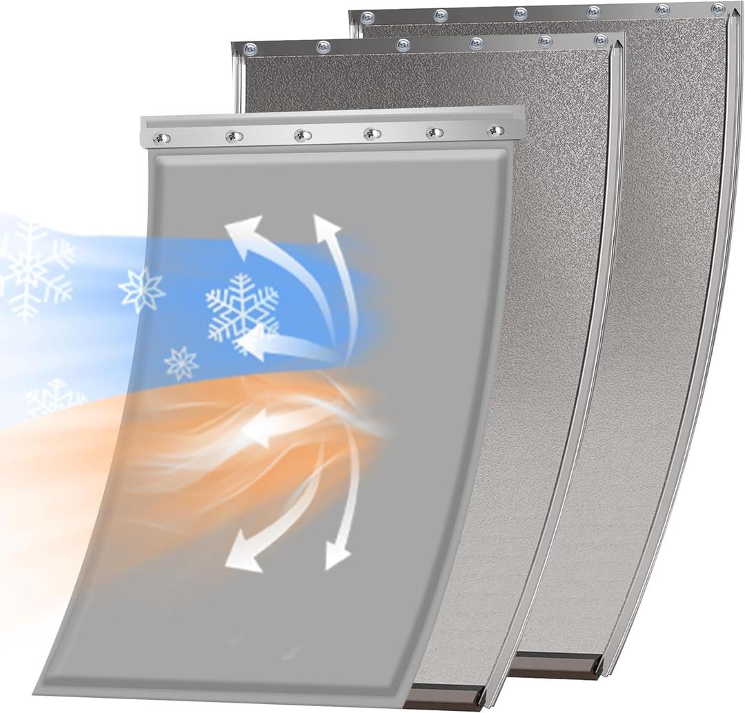 3-Flap Extra Large Dog Door Replacement Flap with Screws,Compatible with PetSafe Freedom Doggie Doors PAC 11-11040,13 1/8" X 24 7/8",Pet Door Replacement Flap for Extreme Weather Resistance-20 to120F