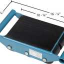 Vestil FMS-6 Steel Fixed Machinery Skates 16-1/4 In. x 8-1/2 In. x 4 In. 12,000 Lb. Capacity Blue