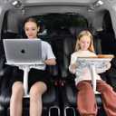 Car Seat Tray Table, Adjustable Travel Tray for Kids/Adults, Car Lap Desk for Laptop Computer Tablet Book, Front Passenger/Rear/Driver Seat Food Eating, Essentials Accessories for Long Trips