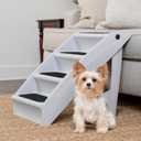 PetSafe CozyUp Folding Dog Stairs, Portable Indoor/Outdoor Pet Steps for Bed, Couch & Car, Grey, 20 Inch (Gray)