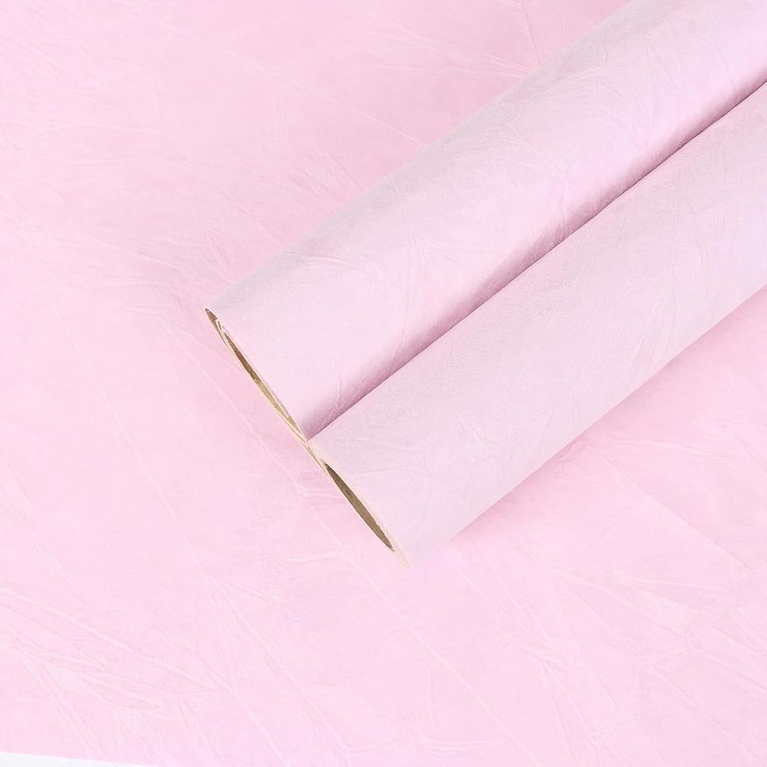 CHIHUT 12''x100'' Pink Self Adhesive Felt Fabric Velvet Flocking Liner for Jewelry Drawer Craft Removable Soft Fabric Velvet Flock Contact Paper Roll Solid Pink Wallpaper for Bedroom Dresser Cabinet