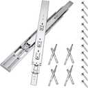 14 inch Drawer Slides 4 Pairs (8pcs) Soft Self Close Full Extension Ball Bearing Drawer Rails Side Mount Metal Dresser Runners for File Cabinet Trash Can Kitchen Wardrobe Glides 14" 100 LB Capacity