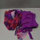 MiYang Womens Tankini Swimdress with Boyshorts Two Piece V Neck Bowknot Halter Bathing Suit Dress M