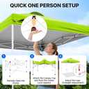EAGLE PEAK 6.6x6.6 Pop Up Canopy Tent Easy Up Canopy Outdoor, Neon Green