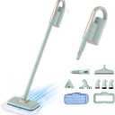 Newbealer Steam Mop & Detachable Handheld Cleaner, 250ml 1200W Powerful Floor Steamer, 3 Adjustable Levels for Carpet Laminate Hardwood Grout, Carpet Glider, 7 Multi-purpose Accessories & 2 Pads