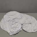 Lann's Linens Premium 5' (60-inch) Round Spandex Tablecloth - Stretch Fitted Table Cover - White