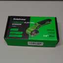 Cardboard Cutter, Rechargeable Cordless Electric Scissors, 4V Upgrade Motor Electric Box Cutter with 2 Blades, Safety Lock & LED Light, Powerful Cutting for Cardboard Box, Plastic, Leather (Green)