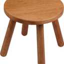 Round Solid Wooden Step Stool,Plant Stool Indoor,11.8 Height, Plant Stand for Kitchen, Bedroom, Bathroom, Livingroom (Walnut, 11.8inch)