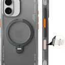 TORRAS Ostand Q3 Air for iPhone 17 Case with 360 Magnetic Stand, Fit for MagSafe, Mil-Grade Drop Tested, Camera Control Button, Shockproof Phone Case for iPhone 17 6.3'', Shadow Black