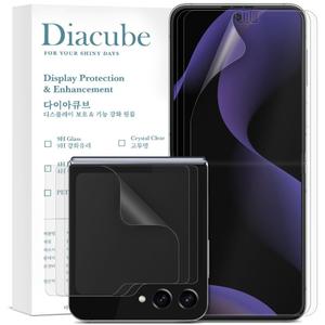 [3SET 6PCS] For Samsung Galaxy Z Flip 6, EPU+TPU Anti-Glare Matte Screen Protector, 3 Pack Full Covered Inside + 3 Pack Outer Film, Anti-Fingerprint, Self-Healing, Easy Installation with Alignment Jig
