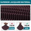 Turquoize Stretch Bar Stool Cover Counter Stool Pub Chair Slipcover for Dining Room Cafe Barstool Slipcover Removable Furniture Chair Seat Cover Jacquard Fabric with Elastic Bottom Set of 4, Brown