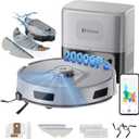 Redroad Robot Vacuum Cleaner 20,000Pa Robot Vacuum and Mop,90 Day Self Emptying Vacuum Robot,Lidar Navigation,5G/2.4GWiFi APP Aspirateur Robot,Self-Charging Robot Vacuums for Pet,Floor,Carpet R11Gray