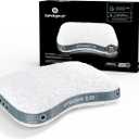 Bedgear Storm Cuddle Curve Performance Pillow - Size 1.0 - Cooling Bed Pillow for Side Sleepers - Medium Firmness- Washable and Removable Cover - 20" W x 26" L