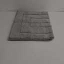 DEXI Bathroom Rug 36x24, Non Slip Washable Bath Mat for Shower Floor, Absorbent Soft Bathmat with Rubber Backing, Quick Dry Microfiber Carpet, Light Grey