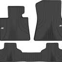 Car Floor Mats Custom Fit for BMW X6 (G06) 2020-2025 2026 Black White Rubber Auto Liner Mats All Weather Protection Heavy Duty Odorless