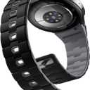 Bandletic Magnetic Silicone Band Compatible with Galaxy Watch 6 Classic Bands - 20mm No Gap Sports Strap for Watch 7 5 4 FE 40mm 44mm/for Galaxy Watch 4 Classic 43mm 47mm 42mm 46mm/Watch 5 Pro 45mm