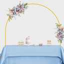 Fomcet Over The Table Rod Stand with Clamps 42"/ 54" Tall, 72"/ 84"/ 96" Length Adjustable Gold Metal Table Arch Backdrop Stand for Wedding Arch Birthday Party Halloween Christmas Decoration