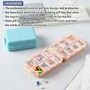 NEW Foldable & Double Protection Portable Weekly Pill Organizer 2 Times A Day with Etched Labels, AM PM 7 Day Week Medicine Box, Daily Travel Pill Case Holder Dispenser for Vitamin, Supplement - Pink