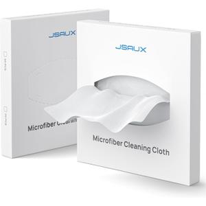 JSAUX Microfiber Cleaning Cloth (100 Total) for Steam Deck| Eye Glass Disposable Clean Cloth | Safe for Lens, Eyeglasses, Glasses, Screens, Cameras, iPad, iPhone, Cell Phone, LCD TV Screens and More (White)