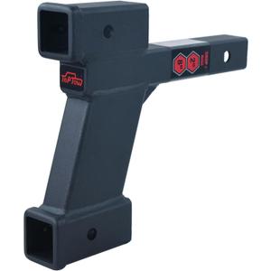 TOPTOW 64086 Trailer Dual Hitch Extender, 2-1/4-inch & 8-1/4-inch Rise/Drop, 2" Receiver, 2-inch Shank, 7500lbs Capacity