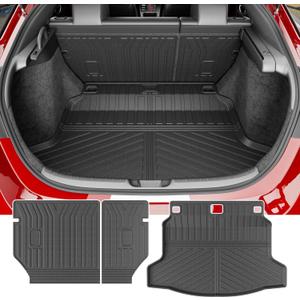 powoq Trunk Mat Compatible with 2022-2026 Honda Civic Hatchback Backrest Mat TPE Cargo Liner Replacement for 2022-2026 Honda Civic Accessories (Fit Hatchback, Rear Backrest Mat+Rear Trunk Mat)