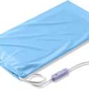 Boncare Stay On NO Auto-Off Hot Heating Pad for Cramps and Back Pain Relief Boncare Fomentera Electrica Lumbar Moist & Dry Heat Washable Cover (Sky Blue) (12"x24", 1.00, Count)