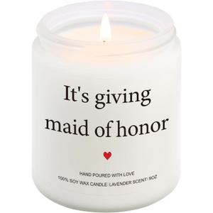 Maid of Honor Candle, Bridesmaid Proposal Gifts, Bridesmaid Gifts for Wedding Day, Engagement, Bachelorette Party, Maid of Honor Proposal Gift from Bride, Valentines Presents for Brides Maid