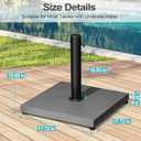 Patio Umbrella Base, 43lbs Outdoor Heavy Duty Square Concrete Stand Market Umbrella, Grey
