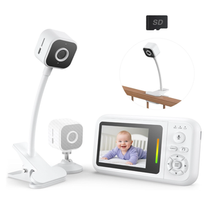 NUOTUN Baby Monitor with Camera and Audio, Baby Monitor No Wifi with Clip for Crib & Stand, Portable 2.8’’ HD Monitor 1080P Video, NightVision, VOX, 2Way Audio, Temp Sense & Lullabies, SD card Includ