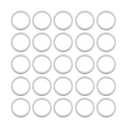 Sterling Seal ORTFE015x25 Number-015 Standard Teflon O-Ring, Outstanding Weather Resistance, Polytetrafluoro-Ethylene, 9/16" ID, 11/16" OD (Pack of 25)