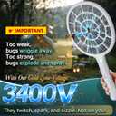 YsChois Electric Fly Swatter, Bug Zapper Companion, Mosquito Killer Racket | Gold Zone Voltage, Densest 3mm Mesh, Apple-Like Weight, AA Battery Operated (not incl) - Pro Swat Tips for Indoor & Outdoor