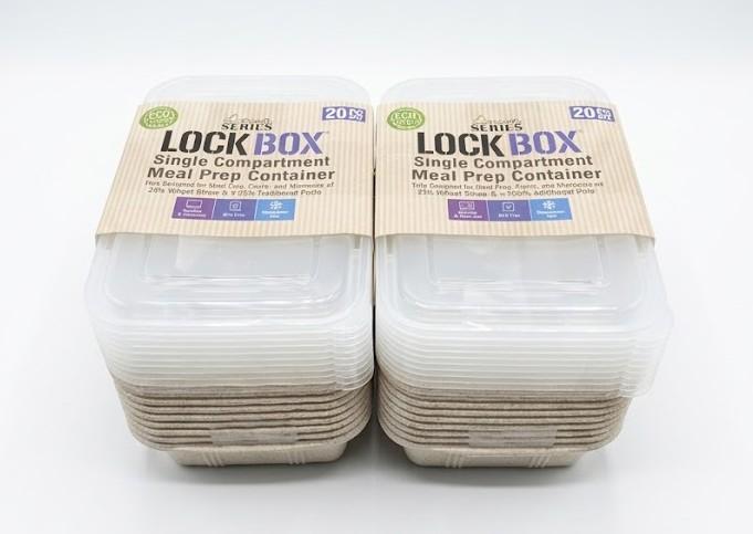 Lock Box Single Compartment Meal Prep Container Microwave Safe Dishwasher Safe Freezer Safe 20 Piece Sets (Pack of 2) 4 Cups/940 mL