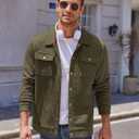 COOFANDY Mens Casual Shirt Jacket Button Down Waffle Jacket Long Sleeve Sweater Jackets Quilted Shacket Overshirt (L)
