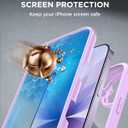 Miracase for iPhone 17 Case 6.3'', Full-Body Military Grade Drop Protection Outdoor Phone case with Built-in Glass Screen &Camera Control,Easy Installation,No Gap,Compatible with MagSafe, Light Purple