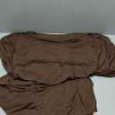 2 Pack 32x43 Inch Brown Cocktail Tablecloth Spandex Round Fitted Table Cover for Wedding Banquet Event Party