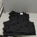 Wenrine Womens Sexy Chiffon Halter Maxi Dress Sleeveless Backless Ruffle Tassel Party Club Dresses (Black) XL