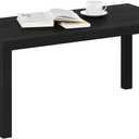 Furinno CLASSIC Coffee Table, Modern Rectangle Coffee Table with 1.8" Triple Thick Tabletop, Side Table, Toolless Assembly, for Living Room, Home Office, Black