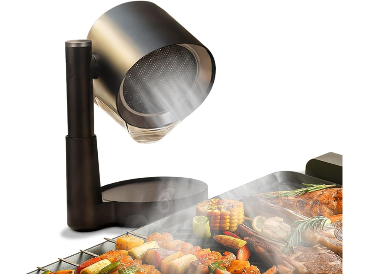 Portable Range Hood - Detachable Aluminum Grease Filter, 3 Speed Exhaust Fan for Indoor & Outdoor RV Cooking, Compact Kitchen Ventilation for BBQ, Grilling, and Stovetop Use (Black)