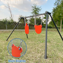 ZEUTSPEKA- (2 Pcs) 1/2" Thick 6" and 7" x 12" AR500 Steel Targets for Shooting - Including Bolts and Metal Target Chains, Perfect for Target Practice Shooting, AR500 Shooting Gong Combo Targets