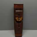 TOPARCHERY Traditional Shoulder Back Quiver Bow Leather Arrow Holder with Large Pouch Handmade Straps Belt Bag Brown