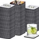 100 PCS Sublimation Blank Cup Coasters Bulk, 4x4 Inch Square Blank Cup Mat Rubber for Sublimation Transfer Heat Press Printing DIY Crafts