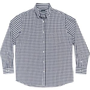 Double Pump Big and Tall Shirts for Men Long Sleeve Button Down Shirts from Size XL(T) to 6XL (T) Cotton (Blue)
