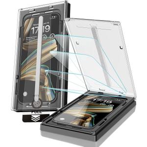 EZ-GLAZ-4 Pack for iPhone 17 Pro Screen Protector[6.3"] 9H+ Hardness 12FT Military Grade Shatterproof Long Durable Tempered Glass Film with Flawless Fit Box, HD Clear, Scratch Resistant